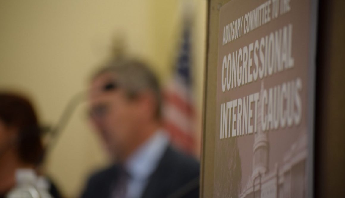 Congressional Internet Caucus Advisory Committee Podium Sign