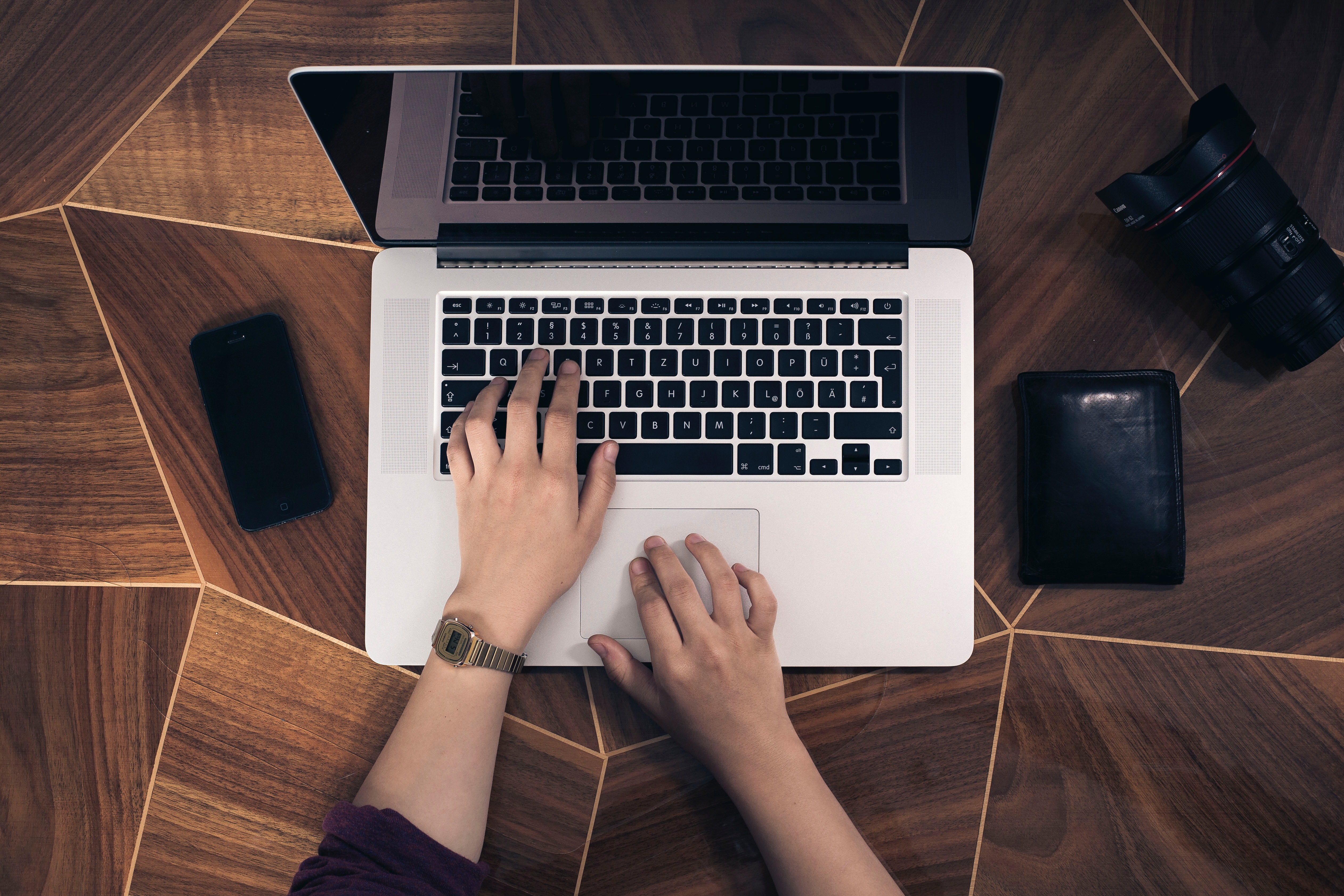 Hands on a keyboard